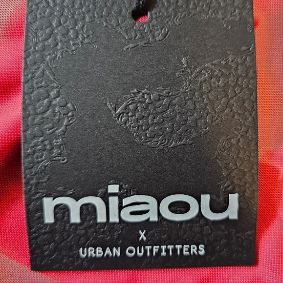 Miaou UO Exclusive Billie Stamp Print Mini Dress, Pink Rose Orchid Print - Picture 9 of 14